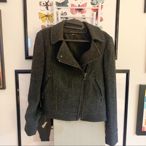 Ann Taylor Jackets & Blazers - Grey Ann Taylor Moto Jacket | XS